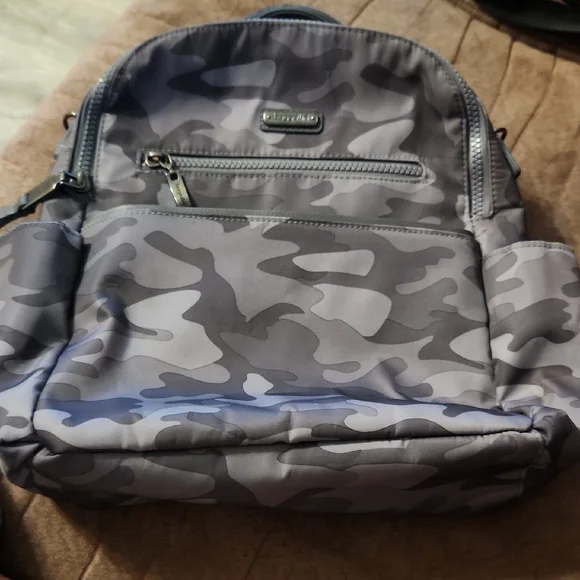 Baggallini Gray Camo Backpack Houston Convertible Backpack Tote Bag main image 2